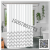 Factory Direct Sales Simple Line Bathroom Shower Curtain Punch-Free Installation Bathroom Curtain