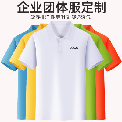 Polo Shirt Business Work Clothes Customized Summer Short-Sleeved T-shirt Embroidered Lapel Culture Advertising Shirt Customized Printed Logo
