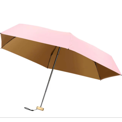 Lace Ultra-Light Six-Fold Umbrella Girl Pocket Rain Or Shine Dual-Use Umbrella Folding Sun Protection UV Protection Ultra-Light Sun Umbrella