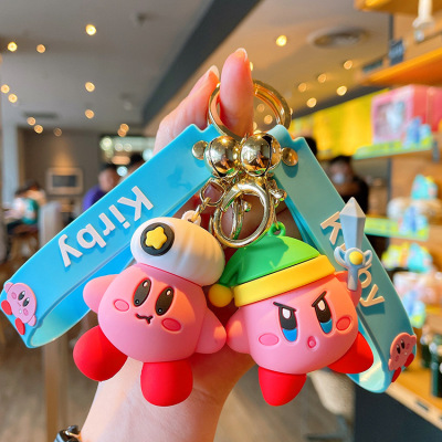 Kirby Epoxy Keychain Cute Personality Bag Accessories Car Key Pendant Key Chain Creative Wholesale