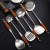 304 Stainless Steel Kitchenware Rosewood Spatula with a Wooden Handle Soup Spoon and Strainer Wooden Handle Spatula Household Kitchenware Set