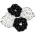 Black and White Letters Shivering Dots Simple Fabric Large Intestine Hair Band Korean Ins Style Stylish Hair Accessories Rubber Band Hair Rope