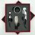 Factory Supply Wine Corkscrew Wine Set Gift Box Four-Piece Stainless Steel Vacuum Plug Wine Container Gift Box