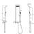 Firmer China Fashion Luxury Design White and Black Bathroom Lift Shower Faucet Set