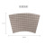 Fan-Shaped PVC Placemat Hotel Western-Style Placemat Heat Proof Mat Non-Slip Home New Chinese Curved round Table Mat