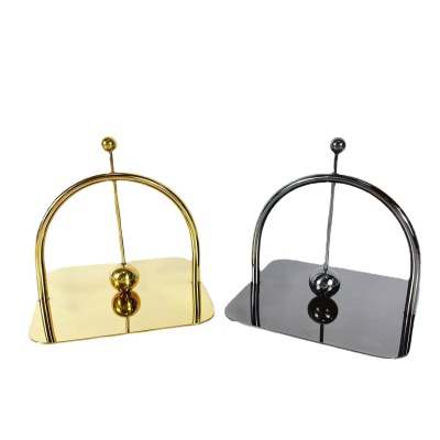 Modern Stainless Steel Tissue Holder Square Metal Square Base Hotel Restaurant Napkin Holder Creative Paper Press Base