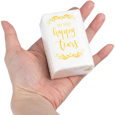 Handkerchief Custom Design Cute Brand Name Paper Puree Pocket Facial Tissue 3 Layers
