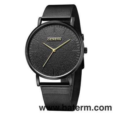 Geneva Geneva Men's Mesh Strap Watch Simple Ultra-Thin Quartz Watch Men's Popular Men's Watch Wholesale