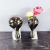 Modern Simple European Silver Water Drop Glass Flowerpot and Flower Vase Decoration Model House Sales Office Living Room Soft Decorations