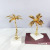 Modern Minimalist Creative Golden Plating Coconut Tree Metal Ornaments Marble Model Room Living Room Soft Decorations