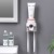 Nordic Plain Toothpaste Holder Punch-Free Wall Hanging Automatic Toothpaste Dispenser Toothbrush Rack