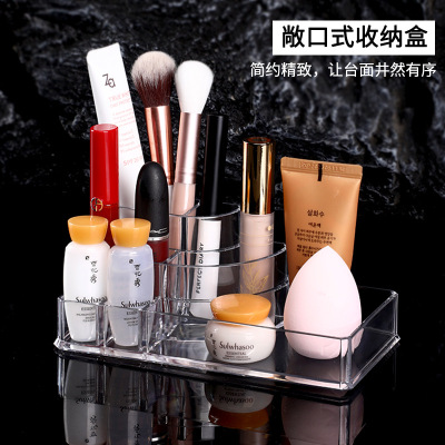 Internet Celebrity Same Ladder PS Transparent Cosmetics Storage Box Desktop Storage Rack Lipstick Skin Care Products Storage Dresser