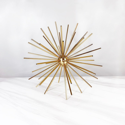 Metal Dandelion Sea Urchin Decoration Model Room Hotel Club Soft Decoration Post-Modern European Style Home Decoration