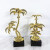 Modern Minimalist Creative Golden Plating Coconut Tree Metal Ornaments Marble Model Room Living Room Soft Decorations