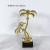 Modern Minimalist Creative Golden Plating Coconut Tree Metal Ornaments Marble Model Room Living Room Soft Decorations