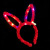 Halloween Lights Rabbit Ears Hair Accessories Colorful Light Concert Luminous Headdress Night Market Stall Rabbit Ears Hair Hoop