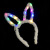 Halloween Lights Rabbit Ears Hair Accessories Colorful Light Concert Luminous Headdress Night Market Stall Rabbit Ears Hair Hoop