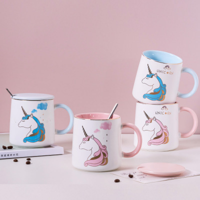 Internet Celebrity Mug Ins Creative Unicorn Ceramic Cup Opening Event Wedding Companion Gift Advertising Cup Logo