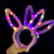 Halloween Lights Rabbit Ears Hair Accessories Colorful Light Concert Luminous Headdress Night Market Stall Rabbit Ears Hair Hoop