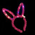 Halloween Lights Rabbit Ears Hair Accessories Colorful Light Concert Luminous Headdress Night Market Stall Rabbit Ears Hair Hoop