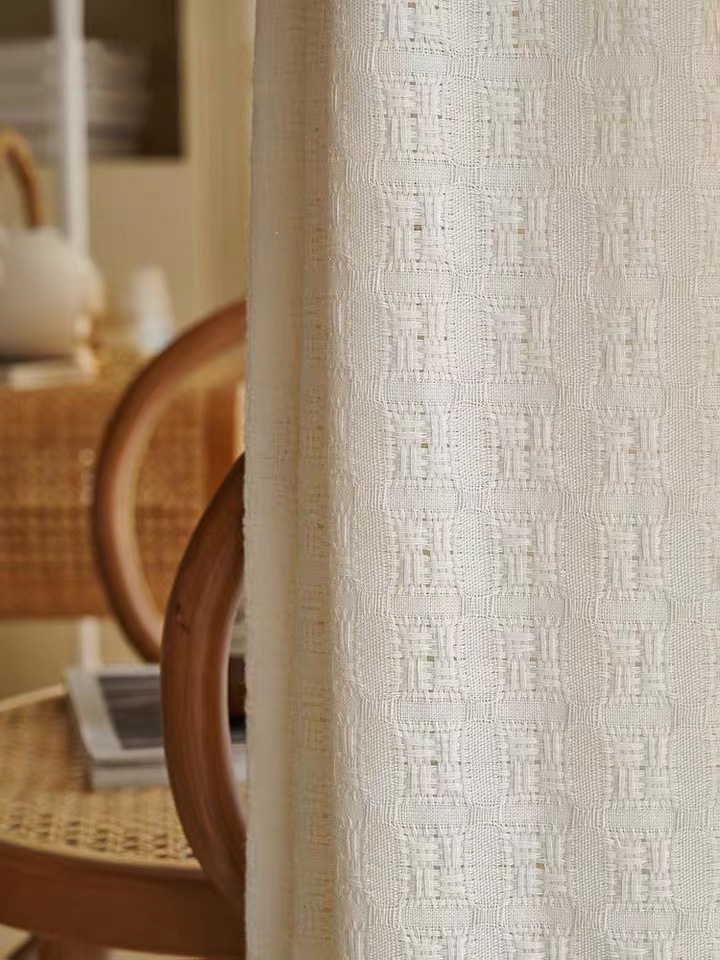 日式原木风窗帘纱帘透光不透人2021年新款客厅卧室棉麻窗纱遮光帘