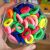 Candy Color Towel Ring Octagonal Box 40 Pieces Baby Hair Accessories Simple Not Hurt Hair Thumb Ring Factory Direct Sales