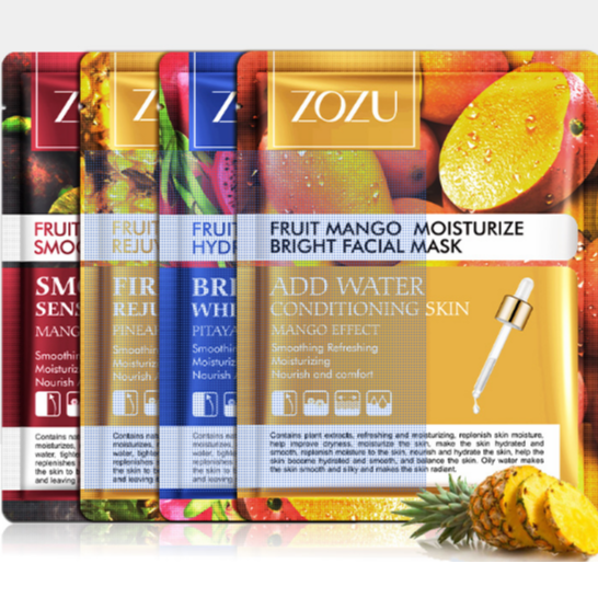 水果面膜补水保湿提亮肤色润肤面膜片面部护肤品外贸