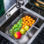 Retractable Washing Basin Drain Basket Household Fruit Plate Sink Drain Basket Vegetable Washing Basket Storage Rack