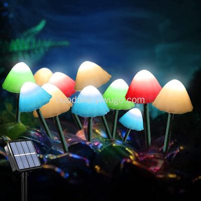 Amazon Hot Solar Mushroom Lighting Chain Led Courtyard Garden Outdoor Waterproof Plug-in Festival Landscape String