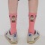 Ader Pink Hercules Snow Mountain Cartoon Korean Style Ins Trendy Socks Men and Women Couple Mid Tube Cotton Trendy Socks