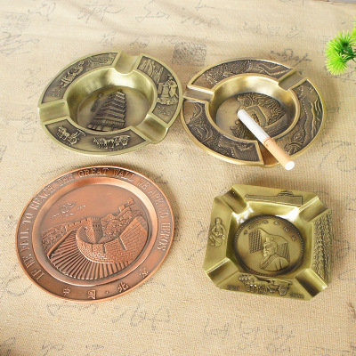 Manufacturing Zinc Alloy Electroplating Tourism Crafts Great Wall Memorial Qin Emperor Terracotta Warriors Ashtray