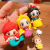 Snowyprincess Cute Doll Key Chain Cartoon Silicone PVC Key Pendants Schoolbag Pendant Car Key Ring