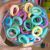 Candy Color Towel Ring Octagonal Box 40 Pieces Baby Hair Accessories Simple Not Hurt Hair Thumb Ring Factory Direct Sales