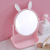 Cat Ear Makeup Mirror Desktop Square Desktop HD Rotating Vanity Mirror Student Dormitory Beauty Dressing Mirror with Base