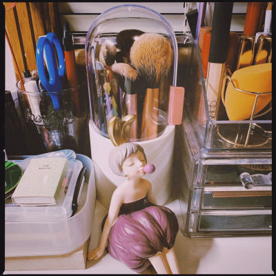 Internet Celebrity Makeup Brush Storage Box Dustproof Eyebrow Pencil Eyeliner Brush Bucket Storage Rack Dresser Pen Holder Cosmetic Storage