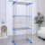 Factory Direct sales 2022 new folding three-layer spray paint stainless steel laundry rack with wheels