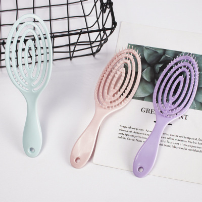 Mosquito-Repellent Incense Type Fluffy Massage Comb Rib Shape Hollow Comb Hair Comb Hair Tools Printable Logo