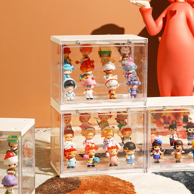 Doll Girl Heart Desktop Storage Box Figurine Garage Kits Display Rack Cabinet Dust Cover Transparent Blind Box Display Stand