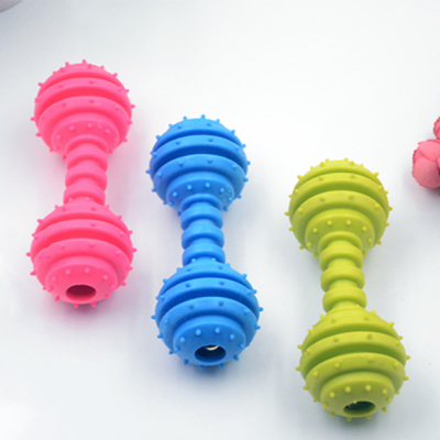 Pet Toy Molar Rod Barbell TPR Soft Rubber Dog Toy Training Dog Throwing Pet Supplies