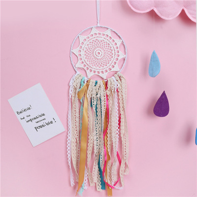 Cross-Border Hot Selling Indian Cotton and Linen Lace Dreamcatcher Wall Decoration Home Decoration Pendant Creative Gift Student Gift