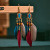 New Creative Retro Tassel Feather Earrings Women 'S Long Drop Oil Earrings European And American Bohemian Ornament
