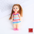 Colorful Striped Parent-Child Clothing Barbie Doll Set Children Play House Toys Factory Spot Direct Sales