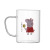 Cute Funny Social Peppa Cup Tea Cup Creative Heat Resistant Glass Cup Milk Juice Cup