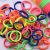 100 Bags Mixed Color Headband Towel Ring Seamless High Elastic Hair Accessories Hair Ring Ponytail Tie Hair Soft Rubber Band