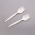 Disposable Plastic Knife, Fork and Spoon White Ice-Cream Spoon Plastic Fork and Spoon Western Tableware Pudding Spoon Factory Wholesale
