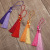 [Rainbow Tassel] DIY Three-Color Cables Chinese Knot Tassel Fringe Bookmark Ancient Style Ornaments