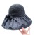 Hat Female Summer Big Brim Black Glue Bucket Hat UPF50 + Bow Sun Hat Face Cover Sun-Proof Hat Sun Hat Female