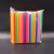 Spot Color Disposable Flat Straw Bubble Tea Thick Straw 11 * 210mm Plastic Straight Tube 100 Pcs