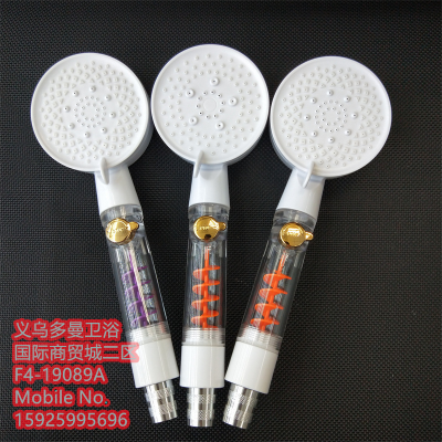 Turbo Shower Head Shower Bath Nozzle White Shower Head Wholesale One-Click Water Stop Shower
