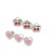 Japanese and Korean Cherry Love Heart-Shaped Hairpin Dongdaemun Sweet Girl Small Jewelry Cute Pearl Edge Clip Side Clip Bang Clip Women